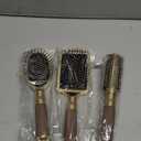 3 Pieces Hair Brush Comb Set Paddle Brush Detangle Hair Brush for Men and Women Wet, Dry, Curly and Straight Hair (Gold)