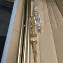 1-1/8 inch Double Curtain Rod - Premium Nonadjustable 144in/12ft Drapery Rods - Heavy Duty Dual Curtain Rods for Windows - Aluminum Finials & Adjustable Concealed Mounting Bracket - Brushed Gold