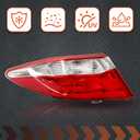 labwork 1-Pack Left Driver Side Tail Light Replacement for 2015 2016 2017 Toyota Camry Outer Rear Brake Lamp Assembly TO2804121 8156006640