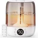 6L Self-Cleaning Humidifier for Large Room, CleanCare Warm & Cool Mist, No-Leak Design & Top Fill, 60 Hour Runtime, Quiet Ultrasonic Auto Mode with Remote Control for Bedroom & Home