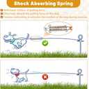 Steel Wire Dog Runner for Yard: 10/15/20/25/30 FT Durable Yellow Dog Chains; Up to 165 Lbs; Holds Large Dogs; Superior Clips