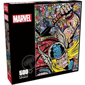 3 PCs Buffalo Games - Marvel - Thor Collage - 500 Piece Jigsaw Puzzle for Adults -Challenging Puzzle Perfect for Game Nights - Finished Size is 21.25 x 15.00