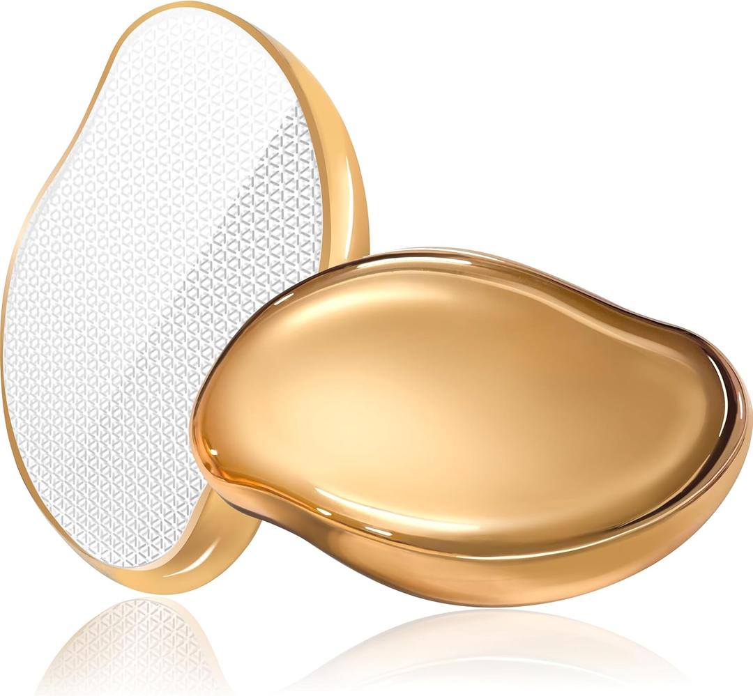 GABOX Crystal Hair Remover, Crystal Hair Eraser, Nano Glass Hair Razor Epilator Tools for Women & Men, Gold