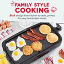 Dash Deluxe Everyday Griddle - Electric Griddle with Removable Plate - Nonstick, Easy-Clean Surface & Anti-Slip Base - Recipe Book Included - Black