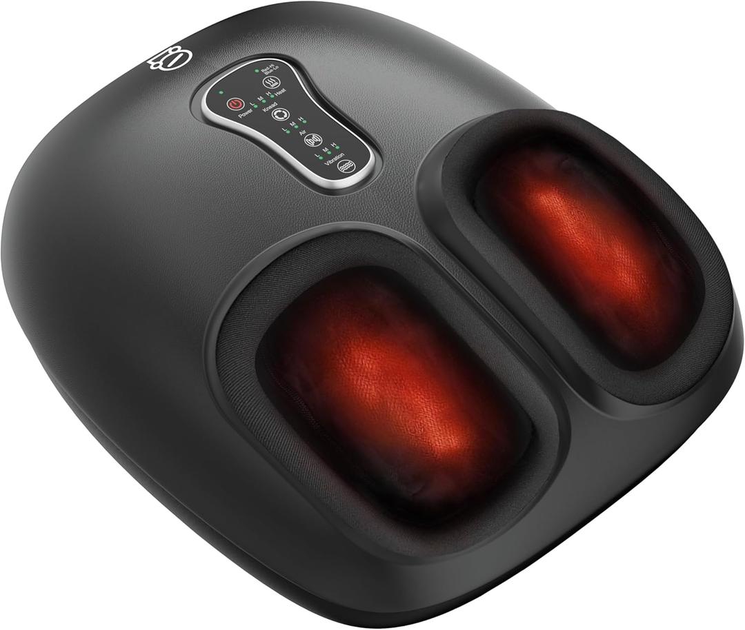 COMFIER Shiatsu Foot Massager Machine,Feet Massager for Plantar Fasciitis,Neuropathy Pain with Heat, Vibration,Rolling Compression,for Men,Women, Fits Size up to 13IN, Multiple Modes