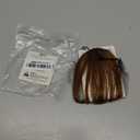 MATICAN Clip-In Bangs for Women, Real Human Hair Wispy Fringe with Natural Flow, Effortless Clip-On Transformation for a Chic, Reusable Light Brown Look