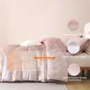 Pink Comforter Set King Size,Crushed Velvet Luxury Bedding Set Winter Warm Fuzzy Flannel Bed Set 3 Pieces,Sparkling Comforter and 2 Pillowcases