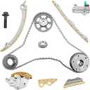 2.4L Engine Timing Chain Set With Camshaft Adjuster & VVT Gear, Compatible with 2008-2015 Honda Accord Civic Crosstour CR-V Acura ILX TSX, 2.4 Timing Chain Replacement Kit Replace# 14510-R40-A01