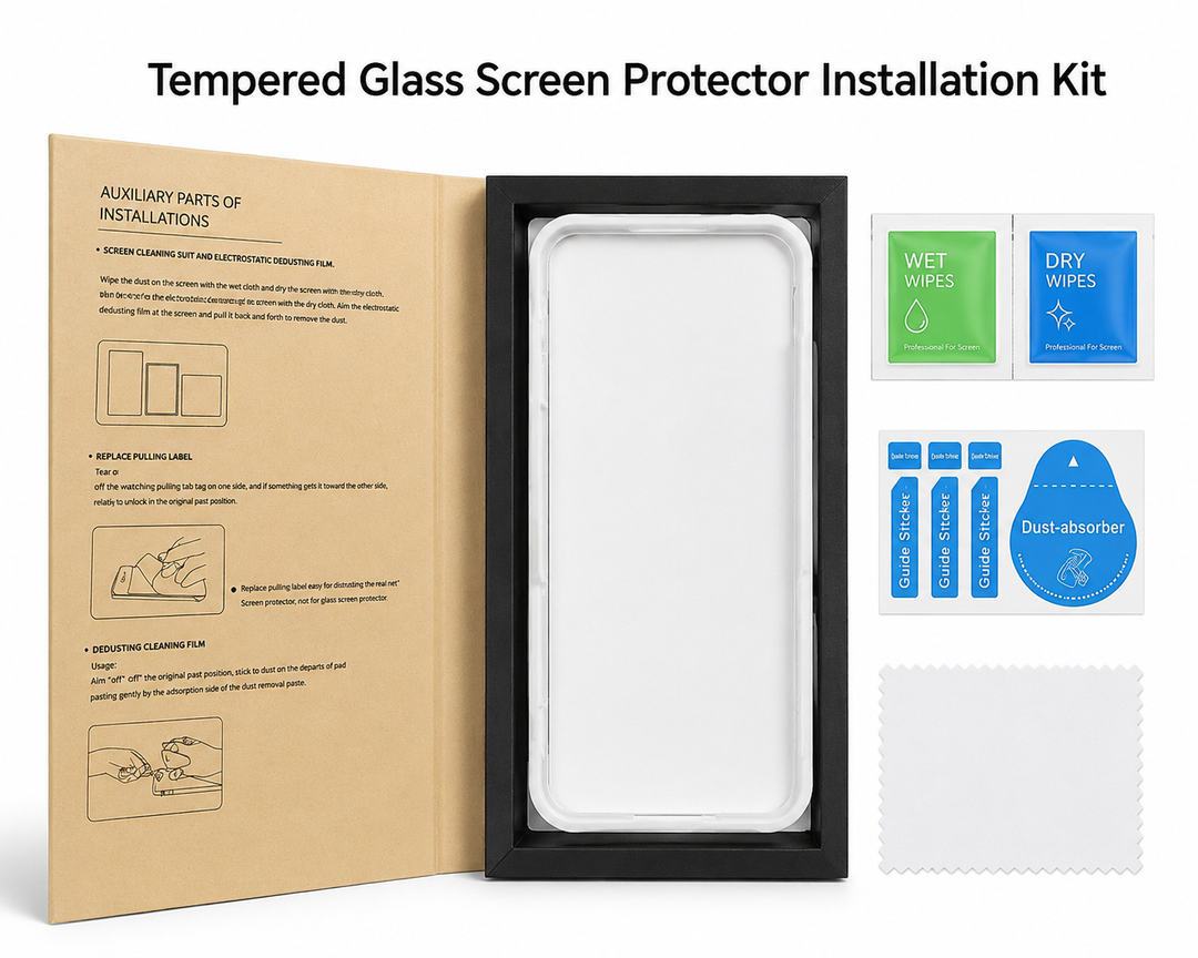 Phone Screen Protector Installation Kit with Alignment Frame