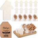 25 Sets Housewarming Party Favor Short House Shaped Soap Mini Soap with Thank You Tag Organza Bags Twine New Home Return Gift Idea for Guests Sweet Home House Warming Decorations