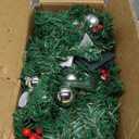 Christmas Garland,Christmas Garland with Lights,Xmas Decor,9 ft Rattan Artificial Flower Vine Plants Xmas Decorations for Indoor Outdoor Home Mantel Fireplace Stairs (Green)