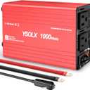 YSOLX 1000W Power Inverter 12V to 110V - DC to AC Converter with USB-C 65W/USB-A 24W, Dual AC Outlet, 1000 Watt Inverter Suitable for 12v Truck/Rv/Camping/Home