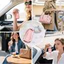 Key Fob Cover with Bling Cute Cat Clip Keychain& Push to Start Button Ring, Car Key Shell Compatible with Hyundai Elantra Ioniq Sonata Tucson Elantra GT Smart Key for Women, Pink-4 Buttons