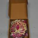 Kalakriti Lotus Artificial Garlands Navratri | Floral Wall Hanging Temple Decoration | Lohri Pongal Pooja Room Back Dropper Showpiece for Home Indian Diwali Decor Gift Item, Pack of 6, 10 Inch