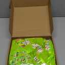 Liliful 18 Pcs Lime Green Furry Christmas Ball Ornaments3.15 Inch Bow Xmas Furry Ornaments Hanging Christmas Pom Pom Ball Decorations for Home Xmas Tree Party Supplies Wall Decor (Style 4, Multicolor)