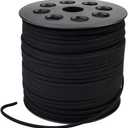 3mm x100 Yards Black Suede Cord Suede Lace Faux Leather Cord with Roll Spool for Bracelet Necklace Beading DIY Handmade Crafts