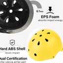 Skateboard Bike Helmet, Lightweight Adjustable, Multi-Sport for Bicycle Skate Scooter, 3 Sizes for Adult Youth & Kids