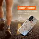 Case for iPhone 16 [Compatible with MagSafe], Matte Soft Silicone + Hard PC Anti-Scratch Shockproof Protective 2-in-1 Case for Women Men - Shell Starfish