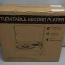 Vinyl Record Player with Speakers Vintage Turntable for Vinyls Records Belt-Driven Turn Table Support 3-Speed, Wireless Playback, Headphone, AUX-in, RCA Line LP Phonograph for Sound Enjoyment Black