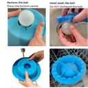 2 x PEDAY Nonslip Dog Slow Feeder Lick Bowl with Ball, Enrichment Toy for Water, Yogurt & Jam, Dishwasher Safe, Blue