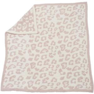 Barefoot Dreams CozyChic in The Wild Baby Blanket, Dusty Rose/Cream (1 Count (Pack of 1))