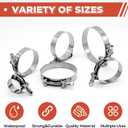 6 Pack 1-3/16 inch T-Bolt Hose Clamps, Stainless Steel_304 Working Range 38mm-43mm for 1-3/16" Hose ID, Turbo Intake Intercooler Clamp for Automotive
