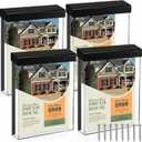 4 Pcs Outdoor Brochure Holder Flyer Box Wall Mount 8.5 X 11'', Black
