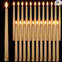 Macarrie 24 Packs Flameless Taper Candles Battery Operated Fake 11 Inch Long Candlelight LED Flameless Candlesticks Flickering Tapered for Christmas Church Prayer New Year Wedding(Yellow)
