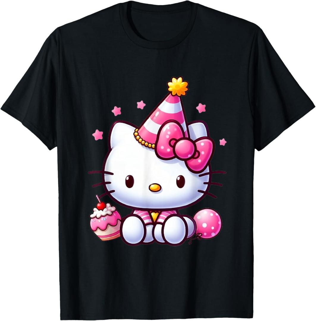 Kitty Birthday Party for Kids Cute Cat Birthday for Girl T-Shirt