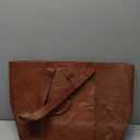 Vintage Genuine Leather Tote Bag Handbag Shopper Purse Shoulder Bag for Women Office Laptop Bag (Brown)