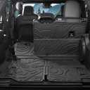 Cargo Mat for 2018-2025 Jeep Wrangler JL (4-Door Unlimited), Full Coverage All Weather TPE Protector Cargo Mat with Backrest Mat Trunk Mat Cargo Liner for Jeep Wrangler Accessories