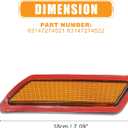 X AUTOHAUX Pair Front Bumper Reflector Side Marker 63147274521 63147274522 for BMW F30 F31 3-Series 2013-2015 Replace Amber Color Reflector Yellow
