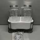 2PCS 1 Gallon Glass Drink Dispensers for Parties, Beverage Dispenser with Stand and Spigot, Used as Lemonade Dispenser Drink Pitcher Juice Containers Water Dispensers for Party, Picnic
