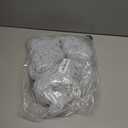 Artoid Mode White Silver Gauze Table Runner 120 Inch 10Pcs, Glitter Metallic Foil Sheer Dining Holiday Wedding Anniversary Birthday Table Decor for Home Party