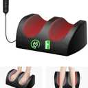 LINGTENG Foot Massager with Heat and Foot Massage, Electric Foot Massager with Cord Remote Control, Birthday Gifts for Mom and Dad (Black - Corded Electric)