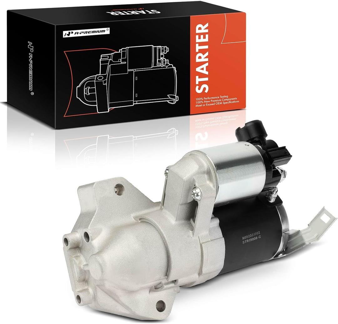 A-Premium Starter Motor Compatible with Honda Odyssey 2007 2008 2009 2010 3.5L, 12V 1.6KW 19-Teeth Counterclockwise, Replace# M000T15771ZC, 31200RGLA02