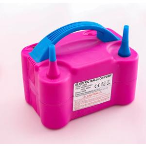 Electric Balloon Inflation Pump, Portable Hand Blower for Party Favors and Save Time, Pink/Blue
