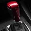 Interior Gear Shift Knob Decorator Cover Trim Red, 2015-2023 Compatible with Mazda 2, 6, 3, CX-3, CX-5 KF, CX-8 CX-9, Gear Shift Knob Cover Trim ABS Shift Head Cap