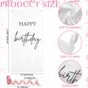 Tingjoo 27 78 Inch Happy Birthday Fabric Banner Long Birthday Party Decorations Backdrop Coquette Rustic Photo Props Sign with Bow Hanging String for Party Yard Wall Decor(Pink)