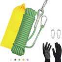 Static Climbing Rope - Heavy Duty Climbing Rope for Rock Climbing, Tree Climbing Gear, Arborist Rope, and Camping Rope - 10m (32ft), 20m (64ft), 30m (96ft) (Green)
