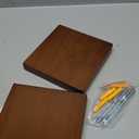 Floating Shelves for Wall Set of 2, 6-Inch Solid Wood Square Shelves, Small Decorative Wall Display Shelf for Bathroom, Bedroom, Living Room & Kitchen  Dark Walnut