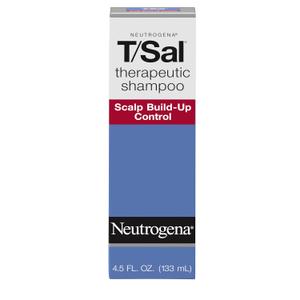 Neutrogena T/Sal Therapeutic Dandruff Shampoo, Scalp Build-Up Control, 3% Salicylic Acid, Psoriasis Treatment, Seborrheic Dermatitis Shampoo, Clears Flakes, Fragrance Free, 4.5 fl oz