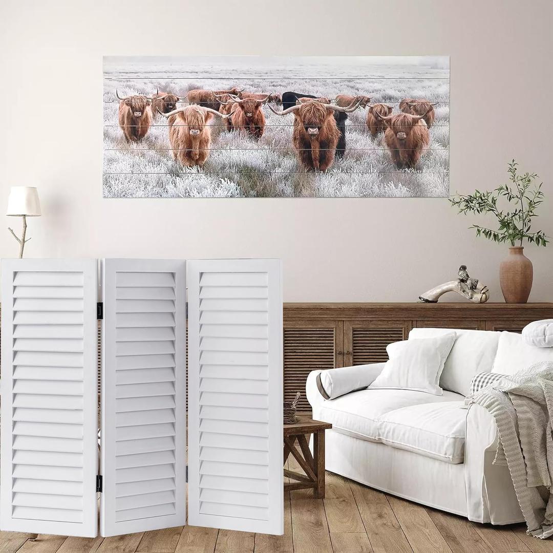 SOFE Wood Short Room Divider 3 Panel, 2.6 Ft Tall Shutters Folding Divider for Room Separation, White Room Partitions and Dividers Freestanding, Foldable Wall for Home Bedroom Office