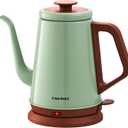 DmofwHi Gooseneck Electric Kettle(1.0L), 100% Stainless Steel BPA Free Classic Pour Over Coffee Kettle | Tea Kettle - Green