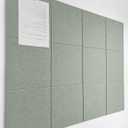 Sage Green Cork Board Alternative | Large Pin Board Notice Board | Felt Bulletin Board for Office, Home & Classroom | Sage Green Office School Supplies | Felt Wall Tiles (12-Pack)