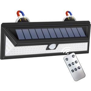 Magnetic Solar RV Light with Motion Sensor, 118 LED Ultra Bright Exterior RV Light, 2400mAh Battery, Easy Install with 2 Strong Magnets, Waterproof Camper & Truck Outdoor Porch Lighting