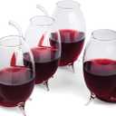 Fox Run Hand Blown Glass Port Sippers, Set of 4, 2.75 Ounces, Clear