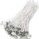 Candle Wicks,Candle Wicks for Candle Making,6 Inch 100 Piece DIY Pre-Waxed Cotton Wick with Tabs