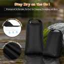 2-Pack Waterproof Travel Laundry Bags, Wet Dry Organizer to Block Odors & Prevent Suitcase Leaks, Roll-Up Dirty Clothes Pouch for Gym, Swim, Camping & Family Vacations