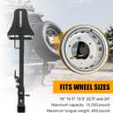 JDMSPEED RV Spare Tire Carrier Mount Adjustable Trailer Hitch with 2 Inch Receiver Compatible with 16" 16.5" 19.5" 22.5" 24" Wheels for Vans SUVs and Motorhomes